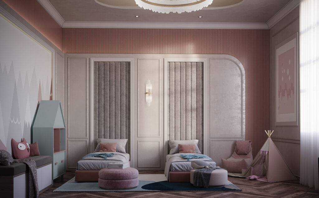 Mohsen Al Harthi Villas - Girls Bedrooms